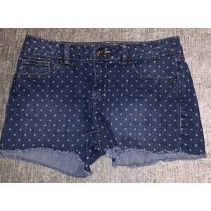 LC Lauren Conrad Blue Polka Dot Cutoff Jean Shorts Women’s Size 6